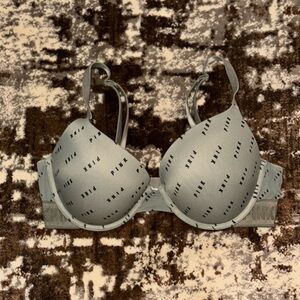 PINK Victoria's Secret Gray Full Coverage Bra with Molded Cups